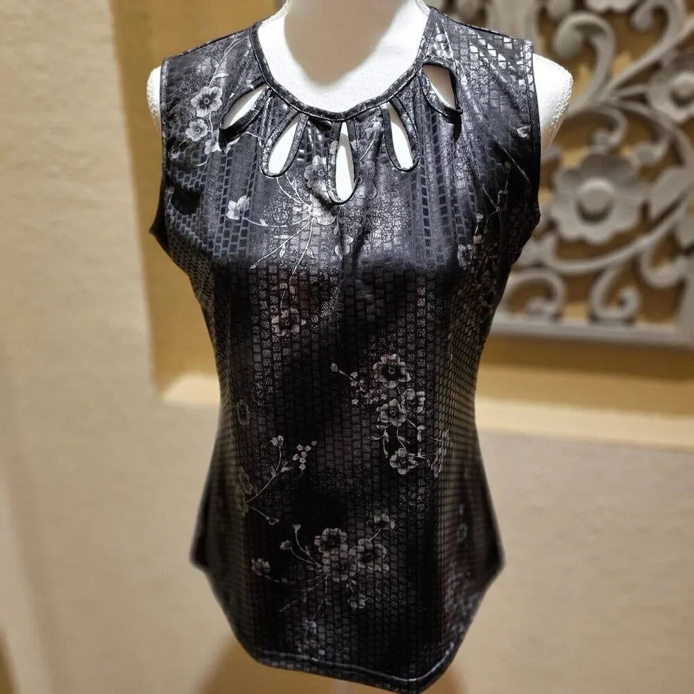 Vintage Artex Fashions Y2K  2 pc S Animal Print Long Sleeve W Cutout Neckline - Picture 13 of 14